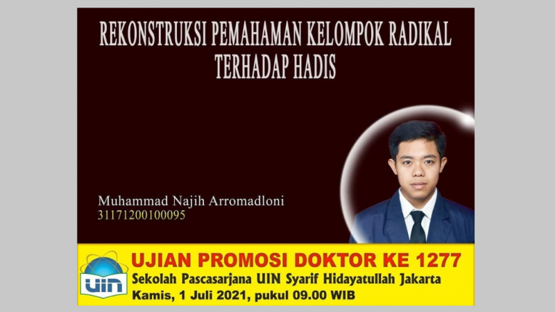 Teliti Pemahaman Hadits Kelompok Radikal, Gus Najih Raih Doktor di UIN Jakarta