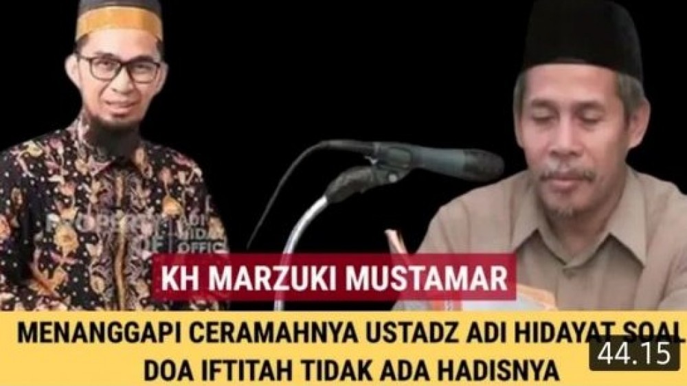 Kh Maruf Khozin Jelaskan Doa Iftitah Yang Dipersoalkan Adi Hidayat