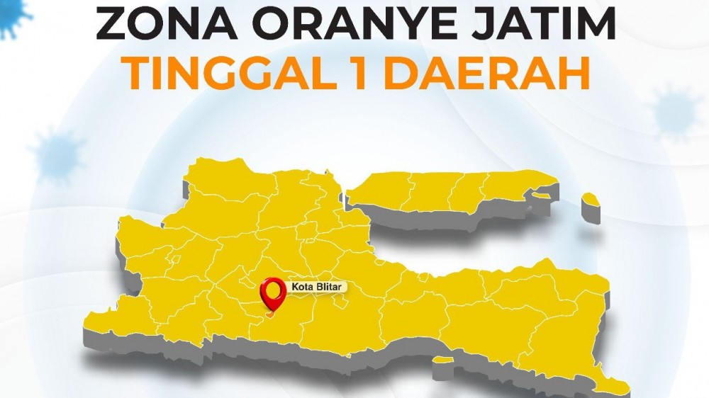 Tersisa Satu Daerah di Jatim Zona Oranye, Lainnya Kuning