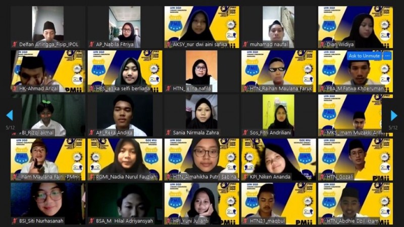 Diikuti Ratusan Mahasiswa, PK PMII UIN Bandung Gelar Mapaba Raya