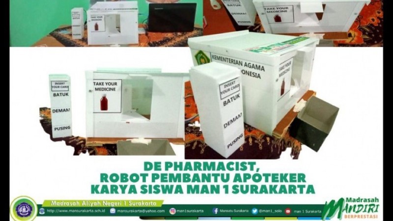 ‘De Pharmacist’, Robot Pembantu Apoteker Buatan Siswa MAN Surakarta