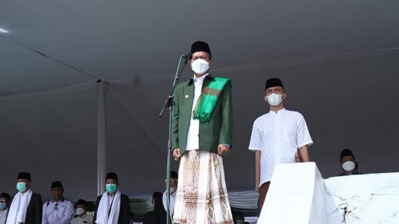 Peringati HSN 2021, PCNU dan Pemkab Bandung Gelar Upacara, Bazar, Pentas Seni dan Vaksinasi Masal
