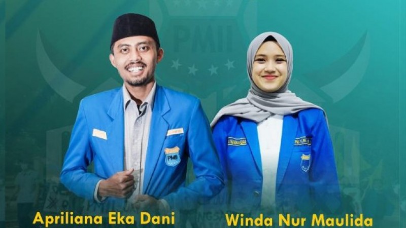 Resmi, Apriliana Eka Dani-Winda Nur Maulida Terpilih sebagai Ketua PMII dan Kopri Jabar 2021-2023