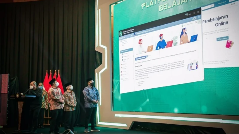 Bersama Menkominfo, Menag Luncurkan Platform Mandiri Belajar, Aplikasi Pembelajaran Digital Madrasah