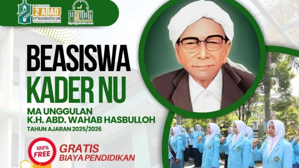 MA Unggulan KH Wahab Hasbulloh Luncurkan Beasiswa untuk 60 Kader NU dari Luar Jawa