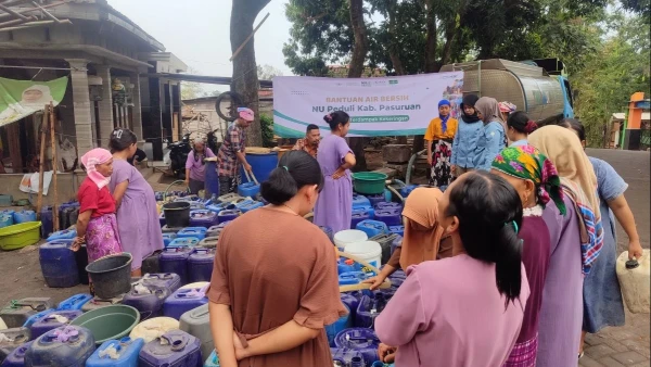 NU Peduli Pasuruan Salurkan Air Bersih ke 10 Titik di Tengah Kekeringan