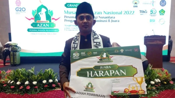 Muhammad Yusuf Kader Nu Lumajang Raih Juara Musabaqah Adzan Nasional