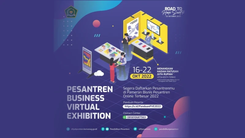 Sambut Hari Santri 2022, Kemenag Gelar Pesantren Business Virtual Exhibition Barhadiah Ratusan Juta 