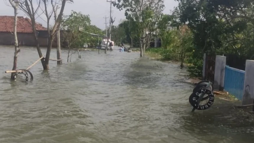 Banjir 1 Meter Landa Desa Prampelan Demak, Warga Mulai Terserang Penyakit Kulit 