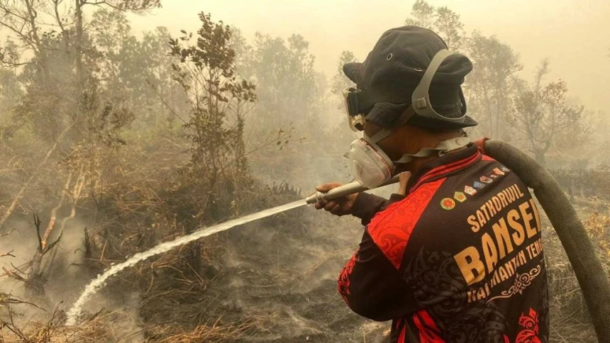 Banser Kalteng Berjibaku Tangani Karhutla, Siapkan Rumah Oksigen Gratis untuk Warga