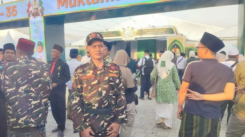 Jauh-Jauh dari Kalbar, Banser Kubu Raya Semangat Amankan Pembukaan Muktamar Ke-35 NU