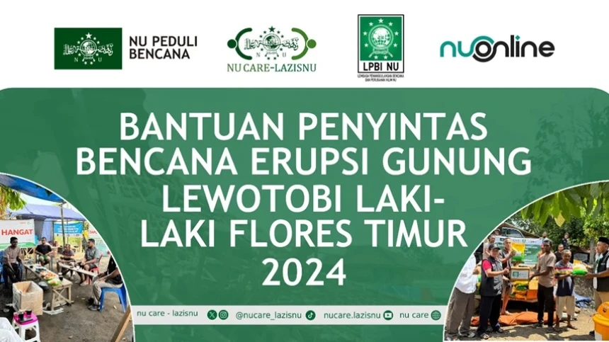 NU Peduli Salurkan Bantuan Sembako kepada Pengungsi Erupsi Lewotobi 