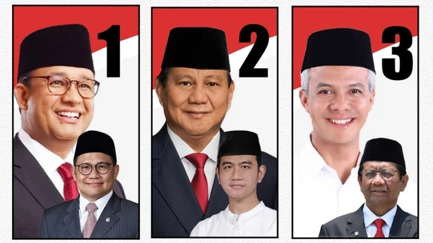 Hasil Akhir Pilpres 2024: Anies-Muhaimin 24,9% Prabowo-Gibran 58,6% Ganjar-Mahfud 16,5%