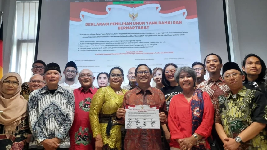 Diaspora Indonesia di Jerman Deklarasikan Pemilu 2024 Damai Bermartabat