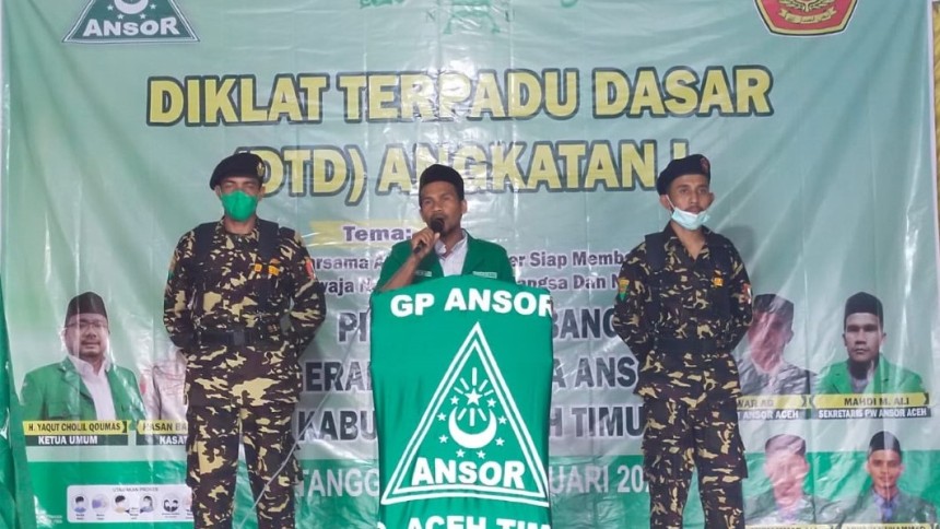 Ansor Aceh Timur: Diklat Terpadu Dasar Pintu Komitmen Bela Ulama