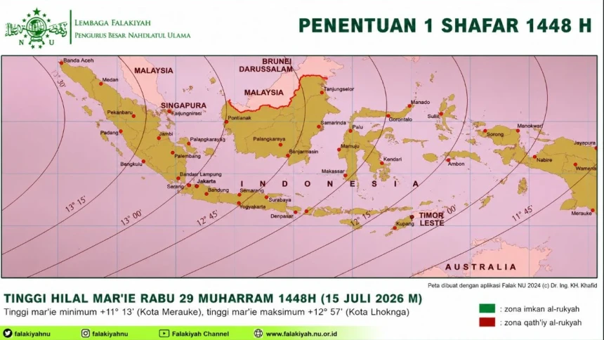 Lembaga Falakiyah Instruksikan Rukyatul Hilal Awal Bulan Safar 1448 H Sore Ini 