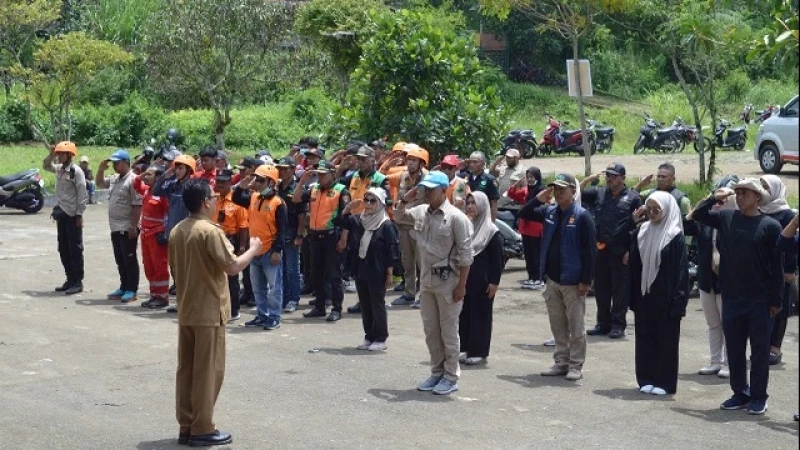 LPBINU Jabar Gelar Simulasi Mandiri Gempa Bumi Uji di Bogor