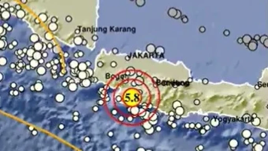 Gempa 5,8 SR Guncang Sukabumi, Terasa sampai Jabodetabek
