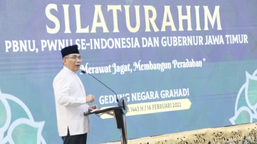 Gus Yahya Minta Khofifah Keliling Indonesia Bangun Teknokrasi di NU