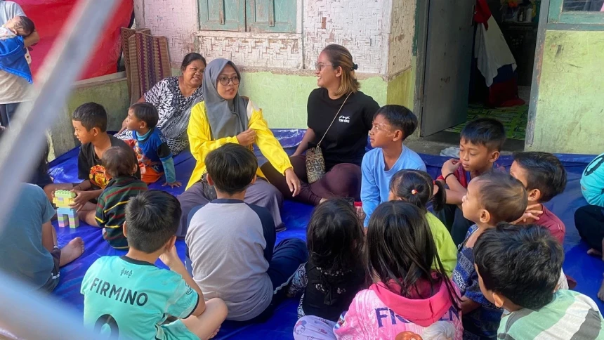 Gusdurian Peduli Bersama GKI Cianjur Hibur Anak-Anak Korban Gempa di Pengungsian