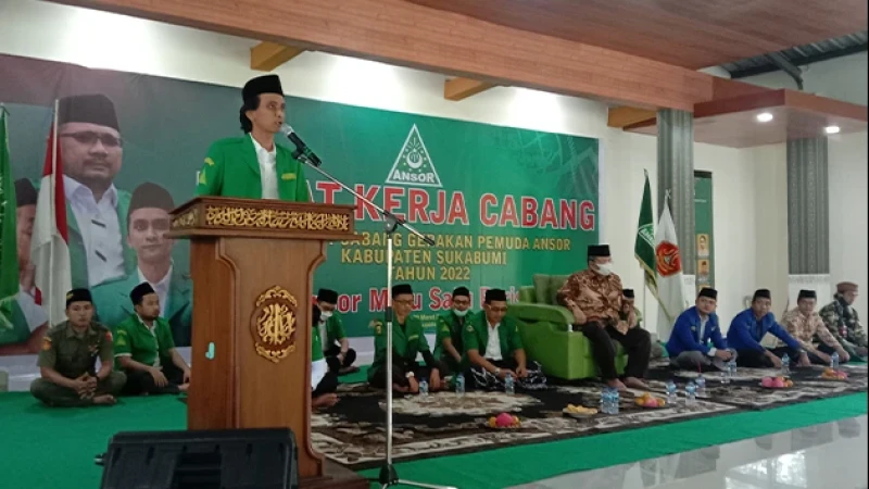 Gelar Raker, Gus Farhan Ingatkan Kader Tiga Program Fokus Utama GP Ansor Kabupaten Sukabumi