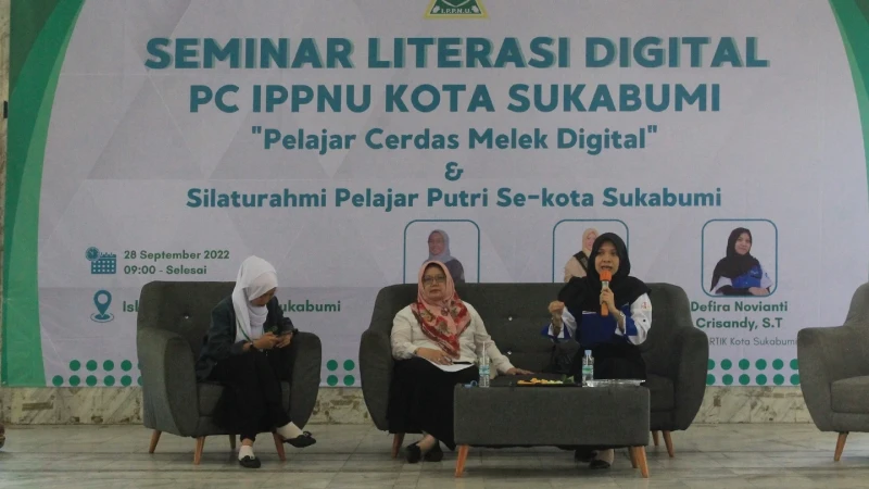Ajak Pelajar Melek Teknologi, IPPNU Kota Sukabumi Gelar Seminar Literasi Digital