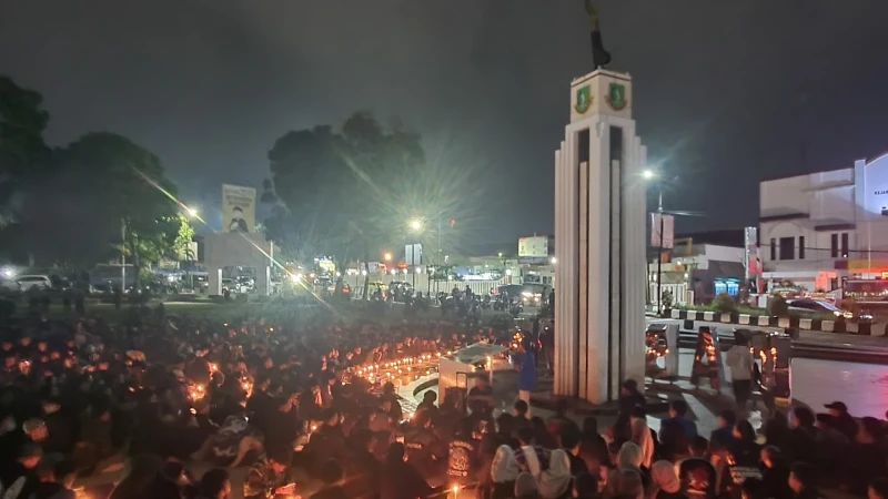 PMII Kota Sukabumi dan Suporter Bola Gelar Aksi Solidaritas untuk Tragedi Kanjuruhan
