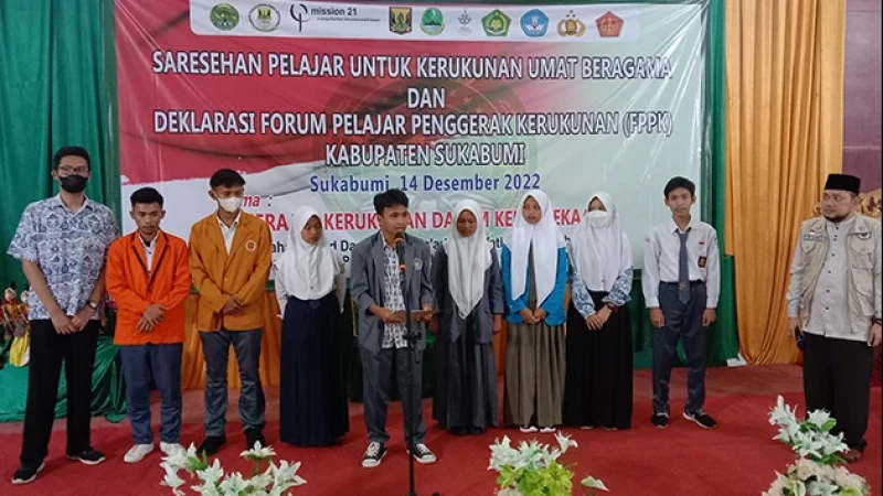 Sarasehan Bersama Pelajar, FKUB Kabupaten Sukabumi Deklarasikan Forum Penggerak Kerukunan