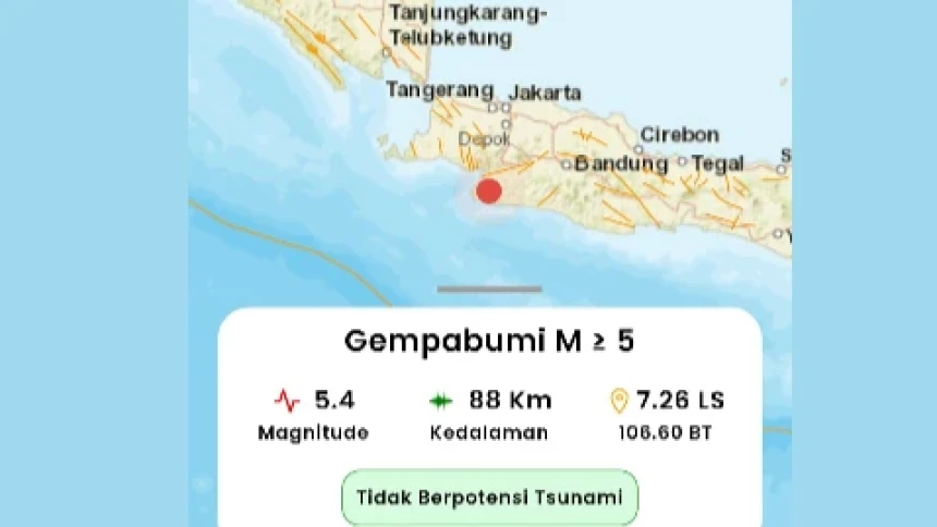 Giliran Sukabumi Jawa Barat Dilanda Gempa Magnitudo 5,4, Tak Berpotensi Tsunami
