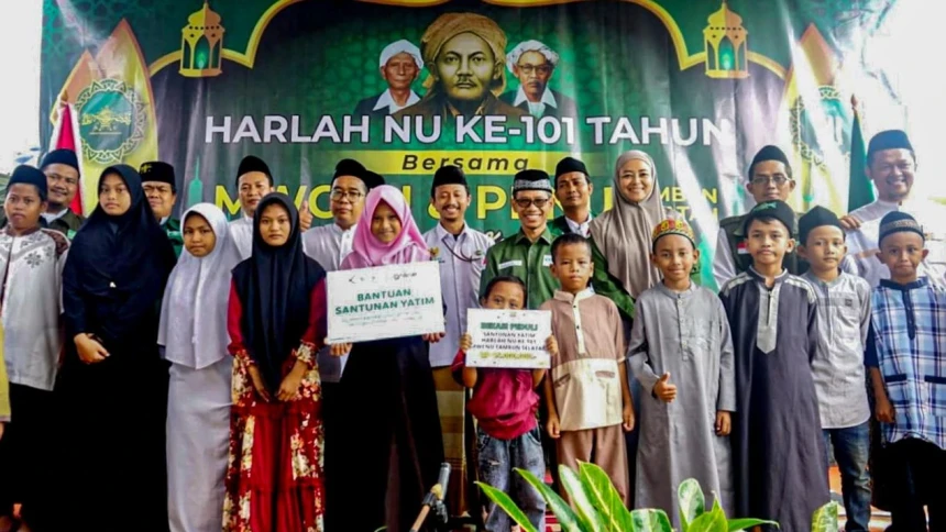 Tasyakuran Harlah Ke-101 NU di Bekasi, LAZISNU PBNU Santuni Anak Yatim Dhuafa