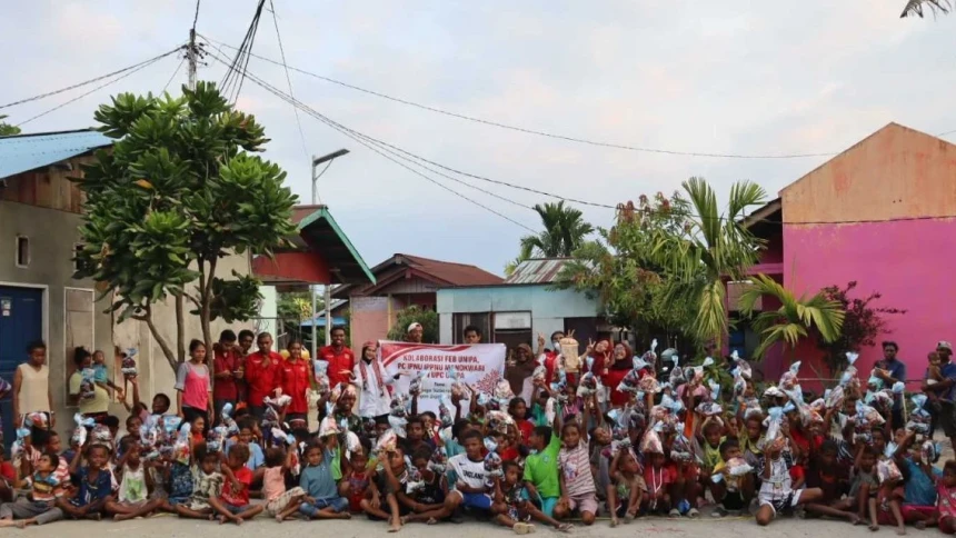 IPNU-IPPNU Manokwari Dorong Pendidikan Anak Pesisir Pantai Biryosi dengan Edukasi Kebersihan