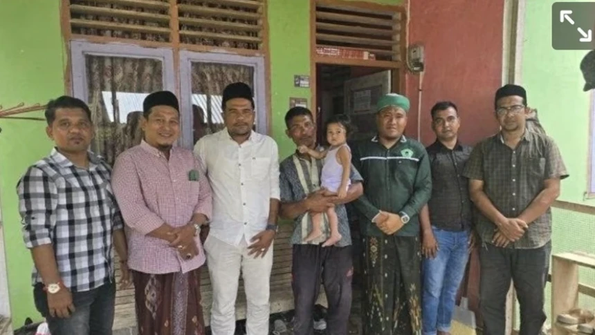 ISNU Pidie Salurkan Bantuan untuk Rani Khalika, Bocah Penderita Bocor Jantung