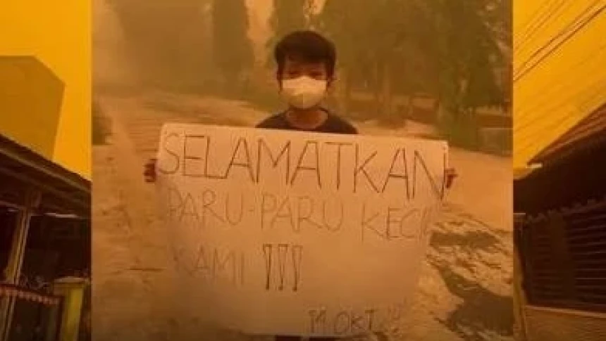 Anak-Anak di Palangka Raya Alami Batuk dan Muntah di Tengah Kabut Asap Karhutla