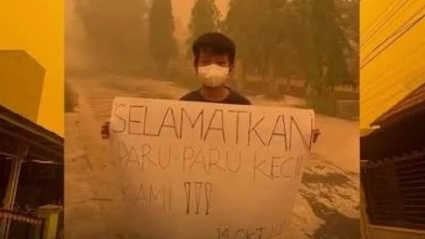 Asap Karhutla Ancam Paru-paru Anak, Warga Kalimantan Desak Pemerintah Bertindak