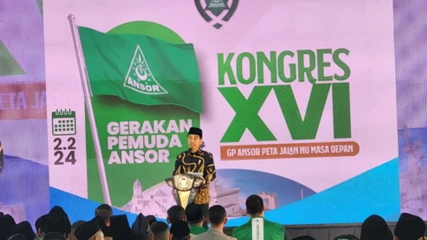 Presiden Jokowi Buka Kongres XVI GP Ansor di Kapal Laut