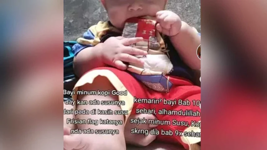 Tanggapi Video Viral Ibu Beri Kopi pada Bayi, Ahli Gizi: Ngawur Ini
