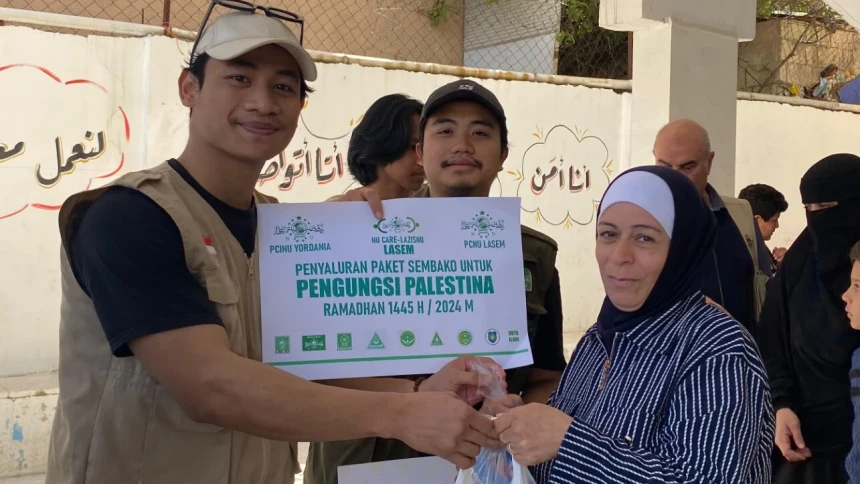 Warga Palestina Terima Bantuan Kemanusiaan dari NU Care-LAZISNU Lasem Jateng