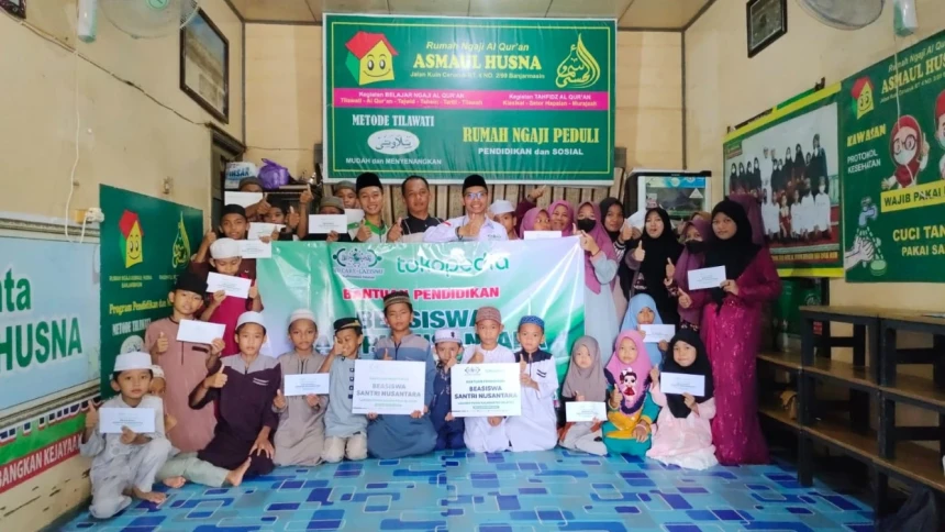 Puluhan Santri Banjarmasin Kalsel Terima Beasiswa NU Care LAZISNU