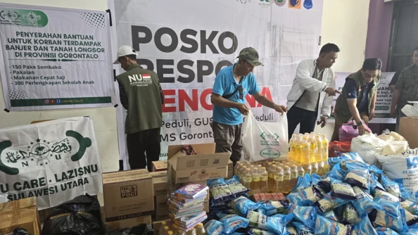 Sebulan Lebih Banjir Gorontalo, NU Care-LAZISNU Sulawesi Utara Salurkan Bantuan