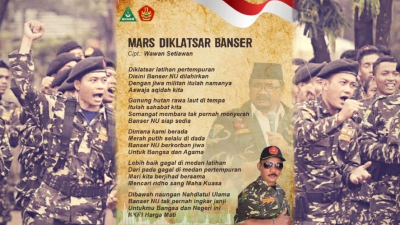 Kasatkorcab Kota Bandung Ciptakan Lagu Mars Diklatsar Banser, Maknanya Sangat Dalam