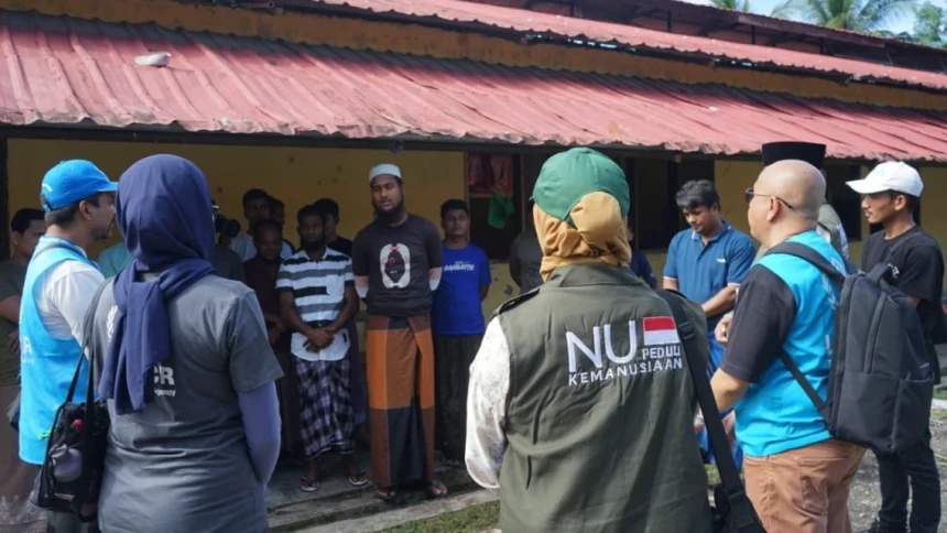 NU Care-LAZISNU Salurkan Bantuan Kemanusiaan untuk Pengungsi Rohingya di Pidie Aceh