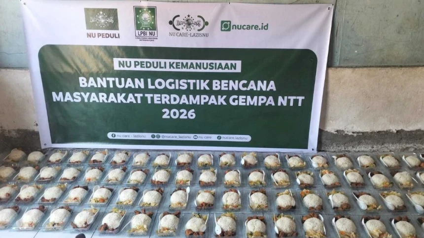 Penyaluran 1.000 Makanan Siap Saji NU Peduli untuk Pengungsi Gempa NTT
