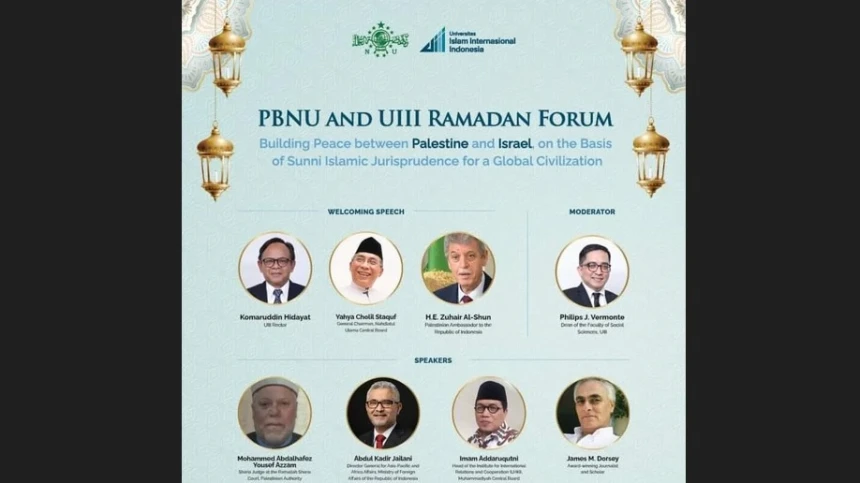 Gelar Ramadan Forum di UIII, PBNU Bakal Bahas Solusi Perdamaian Palestina dan Israel