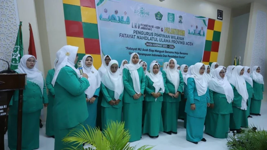 Dilantik, Fatayat NU Aceh Diharap Lakukan Penguatan Kapasitas Kader