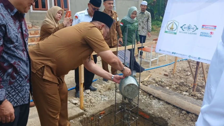 LAZISNU PBNU Lakukan Peletakan Batu Pertama Dayah Madinatuddiniyah Miftahul Jannah Aceh Tamiang