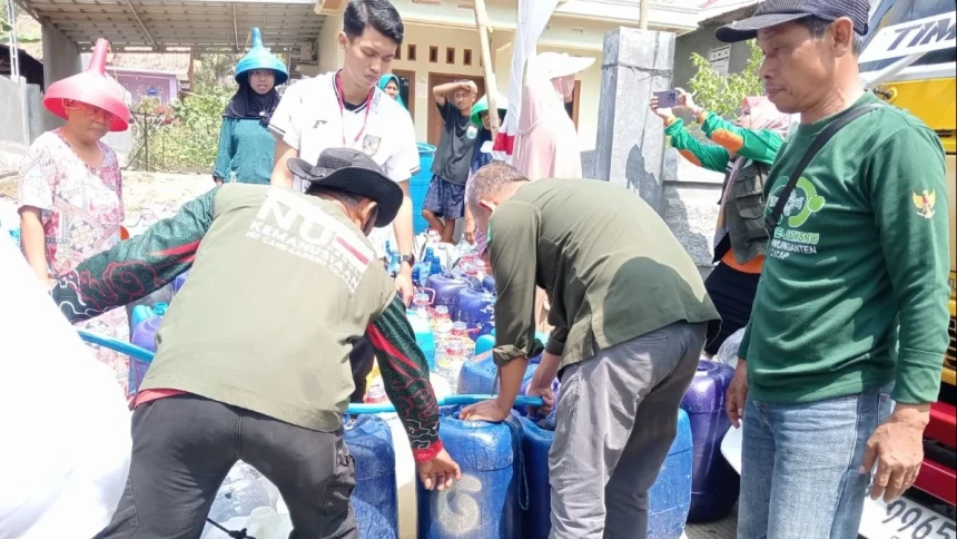 432 Ribu Liter Air Bersih Disalurkan NU Peduli Cilacap untuk Warga Terdampak Kekeringan