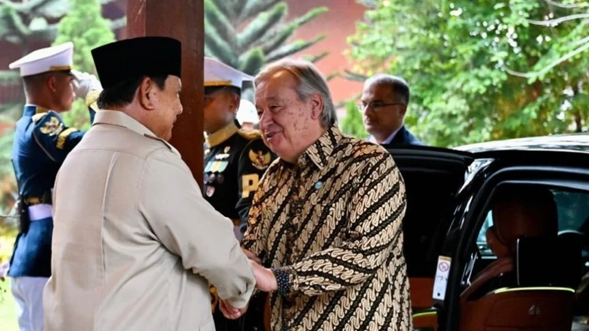 Jelang Akhir Masa Jabatan, Sekjen PBB Bertemu Prabowo dan Apresiasi Indonesia