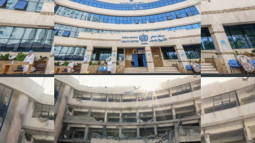 Pusat Kesehatan Sheikh Redwan Milik UNRWA di Gaza Palestina Rusak Parah Diserang Israel 