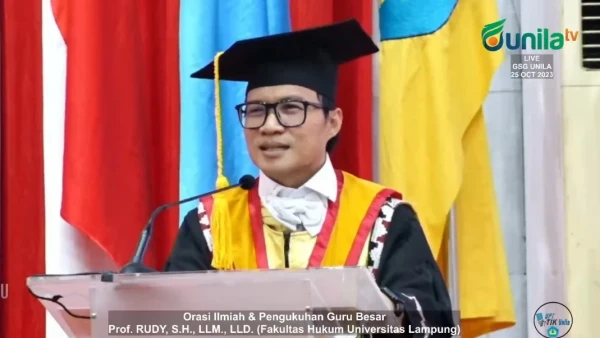 Kader Muda NU Lampung Ini Jadi Profesor Ilmu Hukum Termuda di Unila