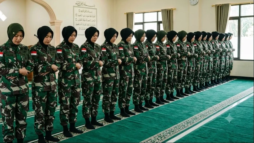 Hukum Perempuan Shalat Berjamaah dengan Seragam Tentara, Sah atau Tidak?